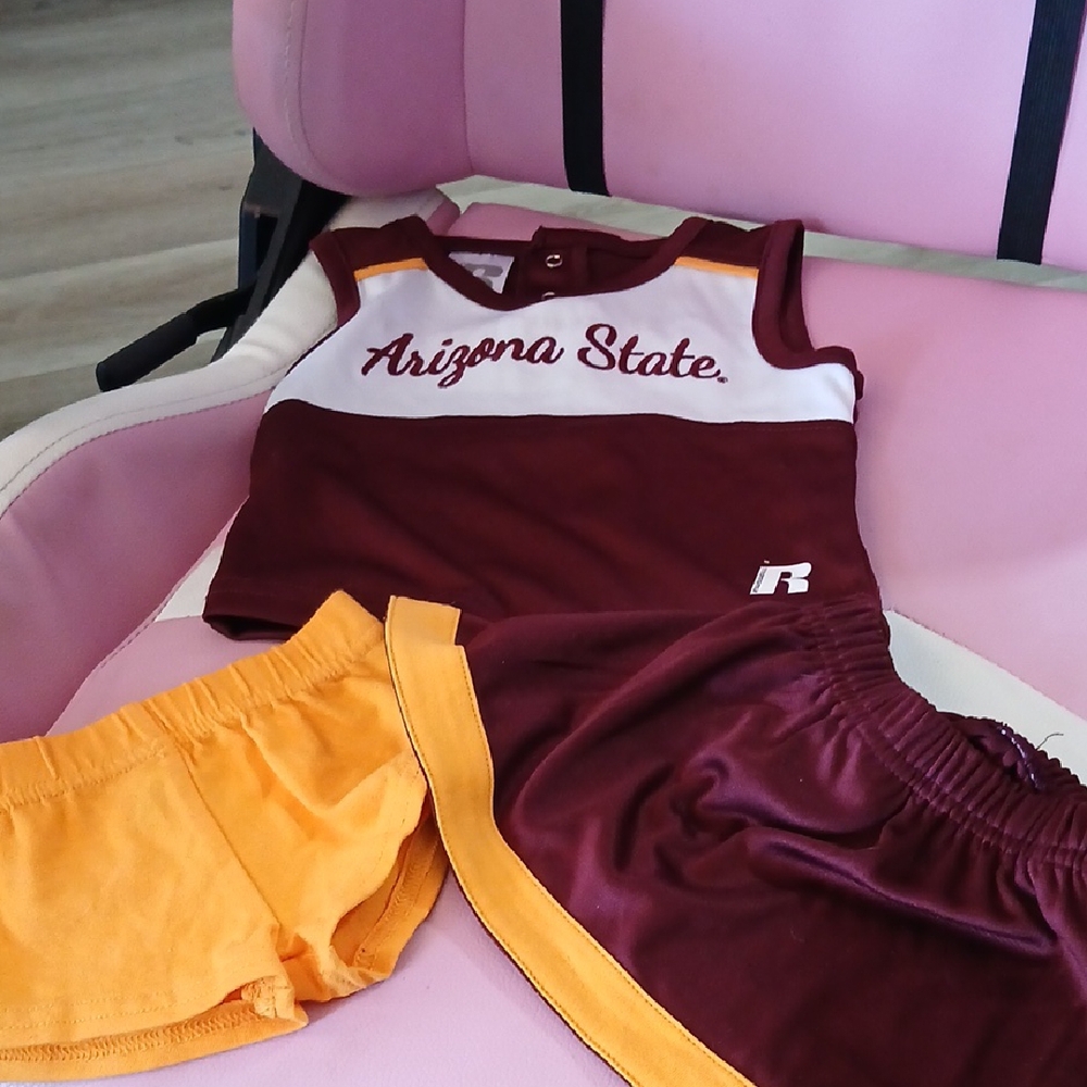 Russell Athletic Maroon and Gold Kids Cheerleader Costume